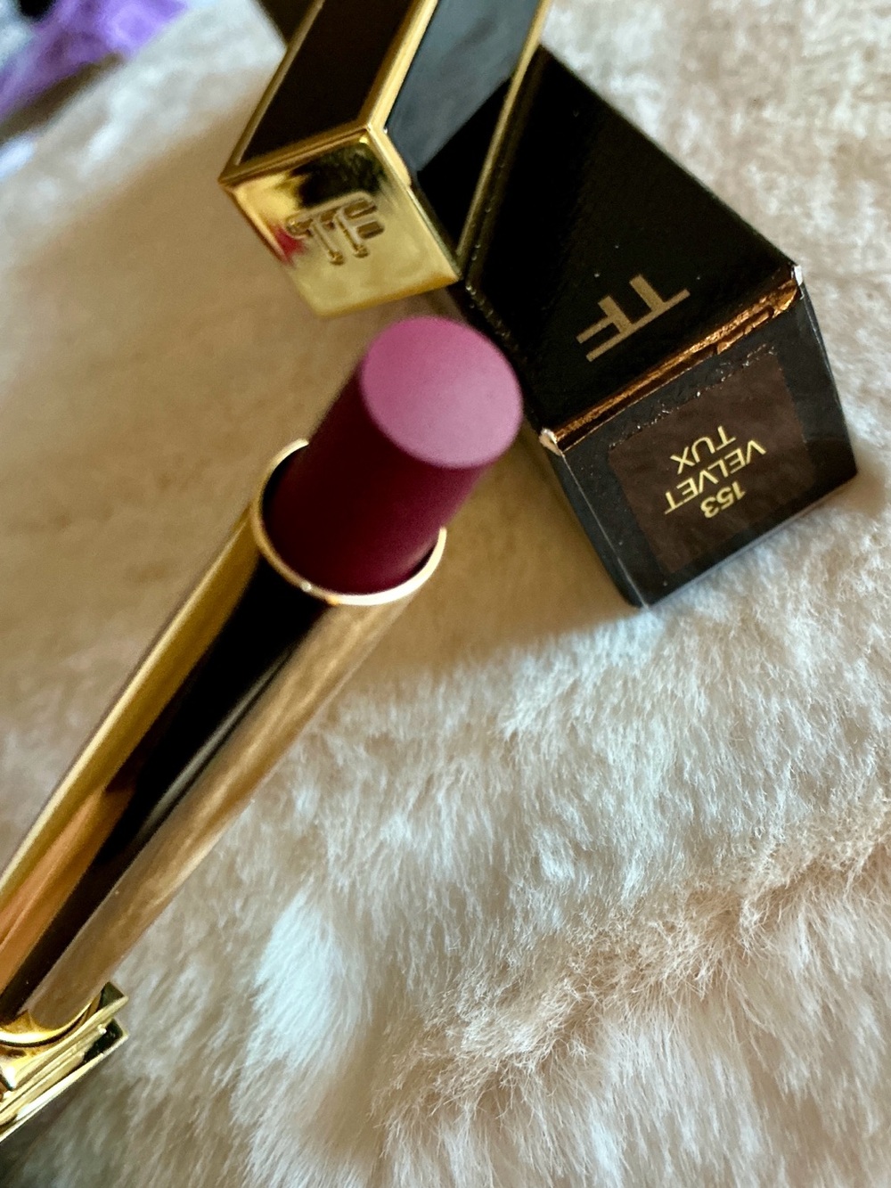 Tom Ford Slim Lip Color Shine 153 Velvet Tux Plum Lipstick Full Size NIB